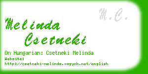 melinda csetneki business card